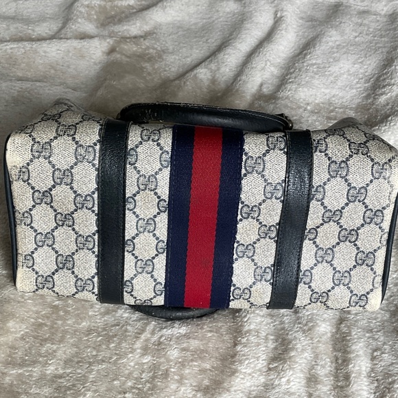 Gucci Beige and Black Canvas Bag with Red and Blue Accent - Picture 5 of 8